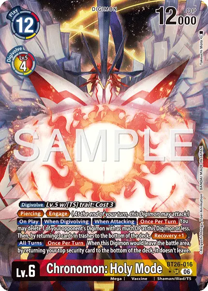 Digimon TCG Card BT26-016_P1 Chronomon: Holy Mode