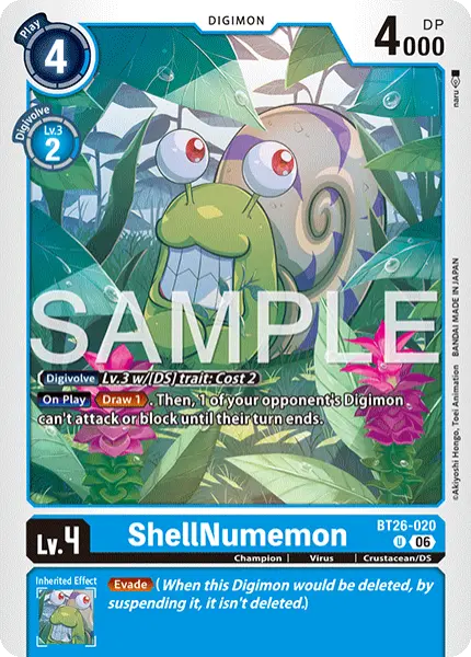 Digimon TCG Card BT26-020 ShellNumemon