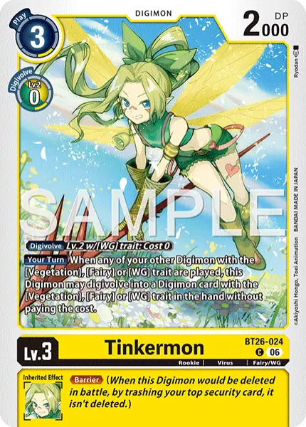 Digimon TCG Card BT26-024 Tinkermon
