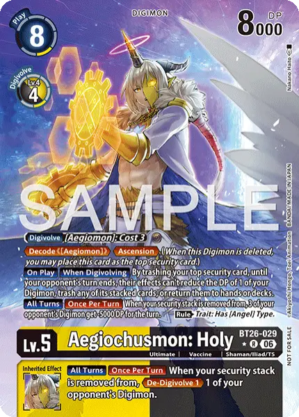 Digimon TCG Card BT26-029_P1 Aegiochusmon: Holy