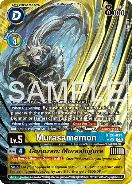 Digimon TCG Card BT26-031_P1 Murasamemon Gonozan: Murashigure