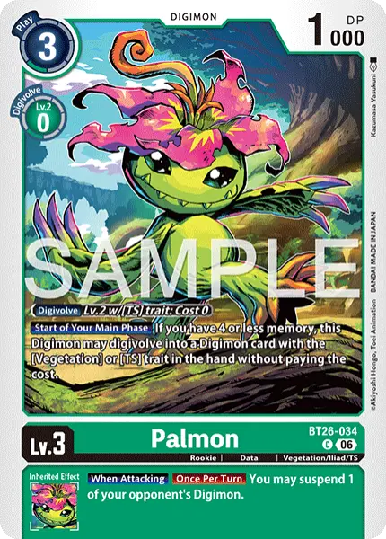 Digimon TCG Card 'BT26-034' 'Palmon'