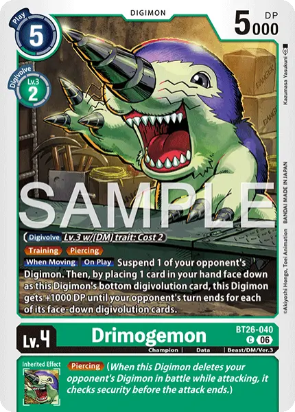 Digimon TCG Card BT26-040 Drimogemon