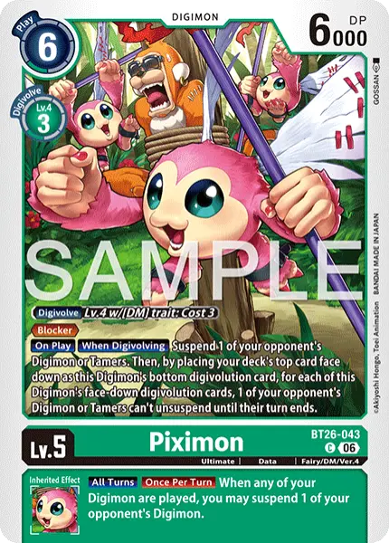 Digimon TCG Card BT26-043 Piximon