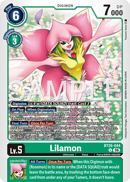 Digimon TCG Card 'BT26-044' 'Lilamon'