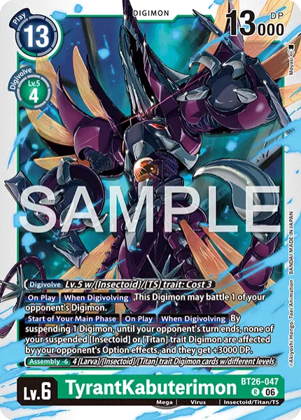 Digimon TCG Card 'BT26-047' 'TyrantKabuterimon'