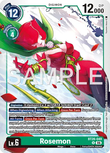 Deck BT26 Rosemon with preview of card BT26-049