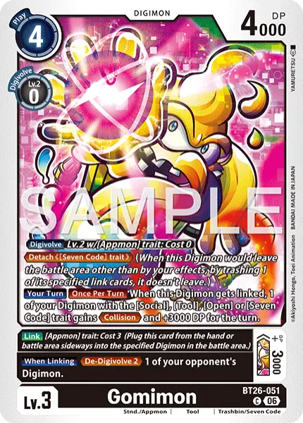 Digimon TCG Card 'BT26-051' 'Gomimon'