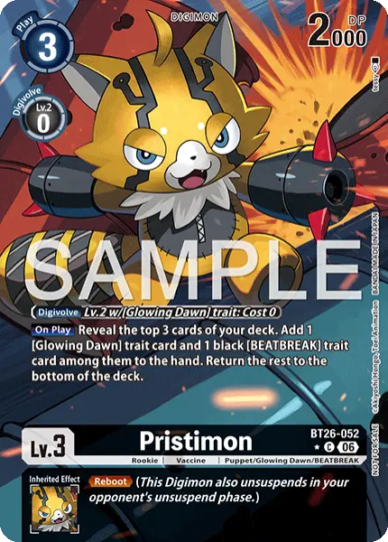 Digimon TCG Card BT26-052_P1 Pristimon
