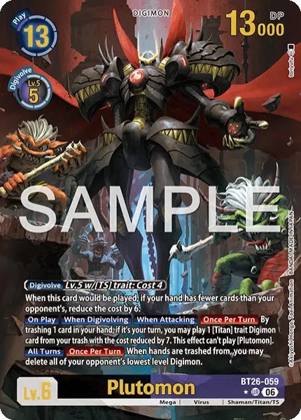 Digimon TCG Card BT26-059_P1 Plutomon
