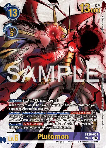 Digimon TCG Card BT26-059_P2 Plutomon