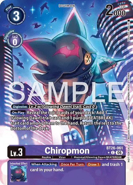 Digimon TCG Card BT26-061_P1 Chiropmon