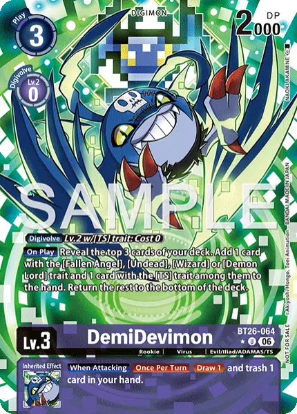 Digimon TCG Card BT26-064_P1 DemiDevimon