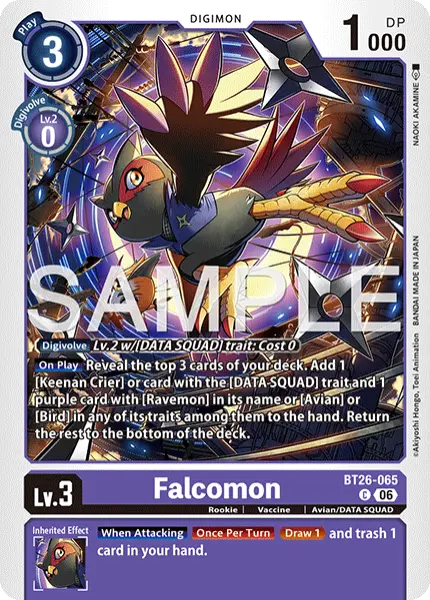 Digimon TCG Card 'BT26-065' 'Falcomon'