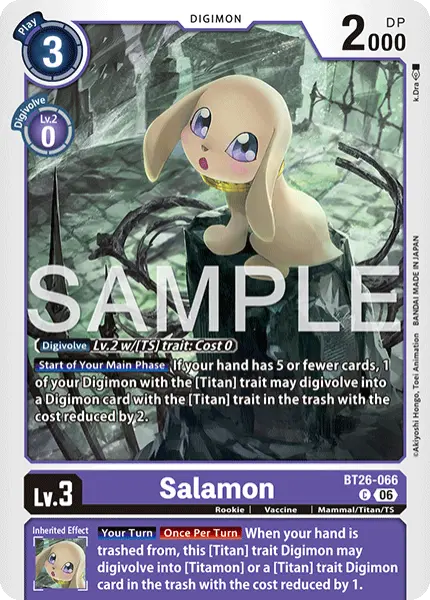 Digimon TCG Card 'BT26-066' 'Salamon'