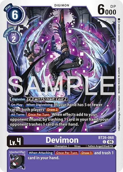 Digimon TCG Card BT26-068 Devimon
