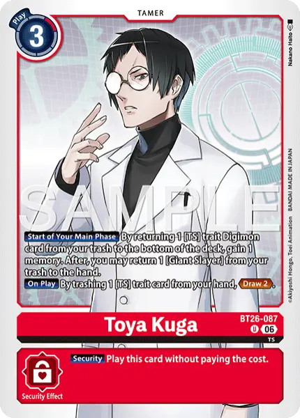 Digimon TCG Card 'BT26-087' 'Toya Kuga'