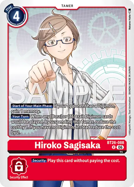 Digimon TCG Card 'BT26-088' 'Hiroko Sagisaka'