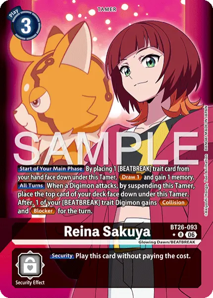 Digimon TCG Card BT26-093_P1 Reina Sakuya