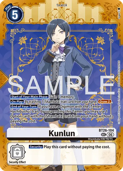 Digimon TCG Card 'BT26-104' 'Kunlun'