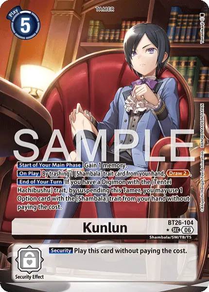 Digimon TCG Card BT26-104_P1 Kunlun