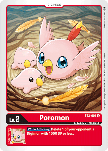 Digimon TCG Card 'BT3-001' 'Poromon'