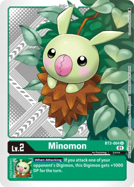 Digimon TCG Card 'BT3-004_P3' 'Minomon'