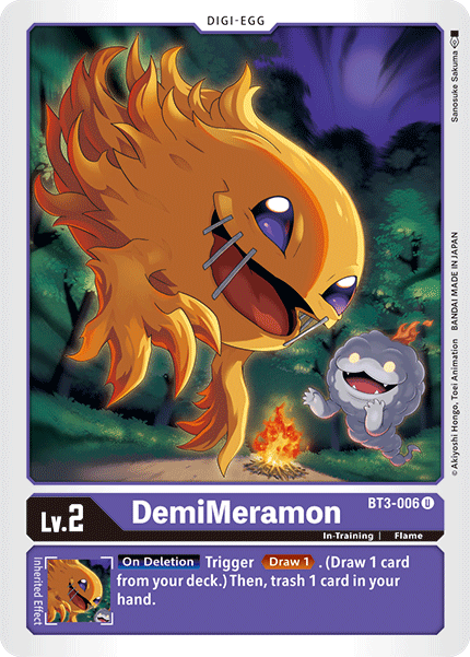 Digimon TCG Card BT3-006 DemiMeramon