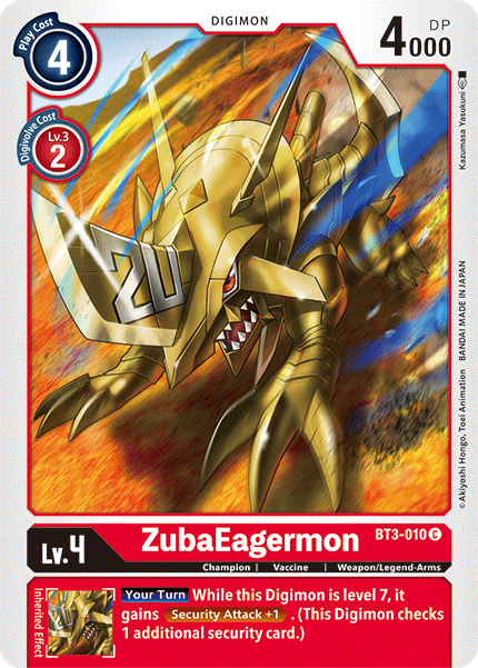 Digimon TCG Card 'BT3-010' 'ZubaEagermon'