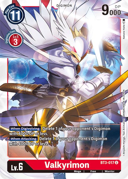 Digimon TCG Card BT3-017 Valkyrimon