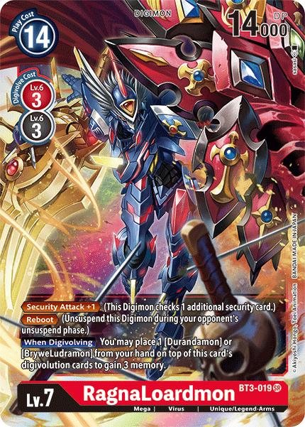 Digimon TCG Card BT3-019 RagnaLoardmon