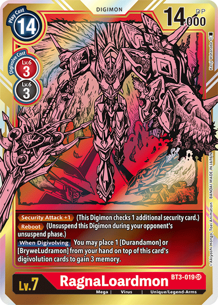 Digimon TCG Card BT3-019_P1 RagnaLoardmon