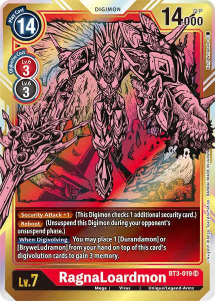 Digimon TCG Card 'BT3-019_P1' 'RagnaLoardmon'