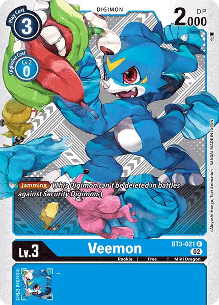 Digimon TCG Card 'BT3-021_P4' 'Veemon'