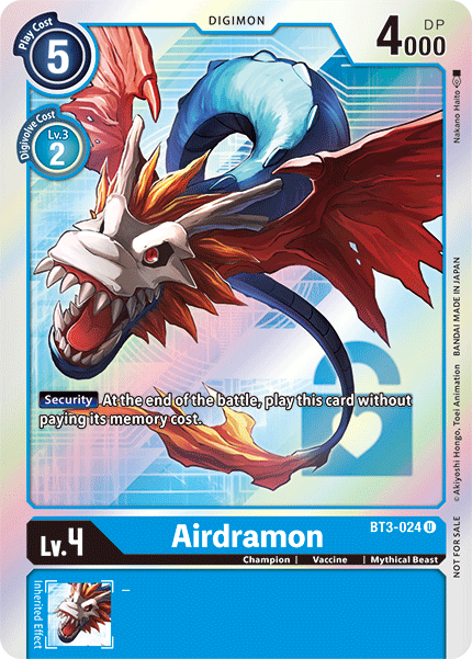 Digimon TCG Card 'BT3-024_P1' 'Airdramon'