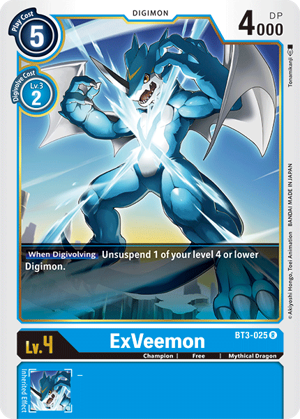 Digimon TCG Card 'BT3-025' 'ExVeemon'