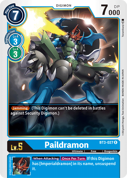 Digimon TCG Card BT3-027 Paildramon