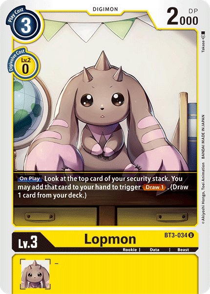 Digimon TCG Card BT3-034 Lopmon
