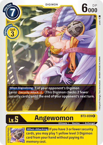 Digimon TCG Card BT3-039 Angewomon