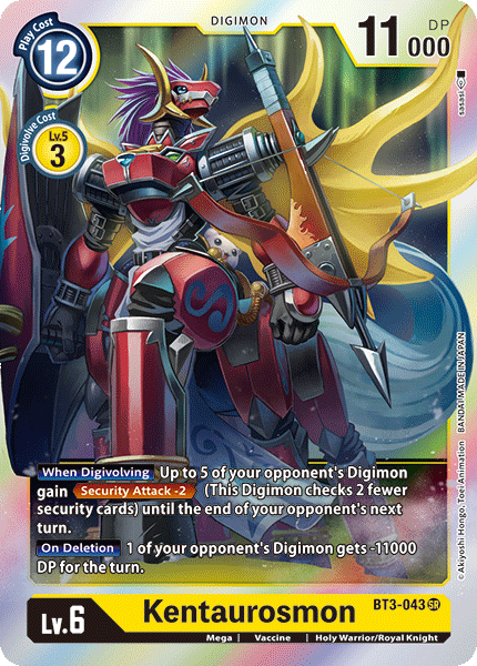 Digimon TCG Card 'BT3-043' 'Kentaurosmon'
