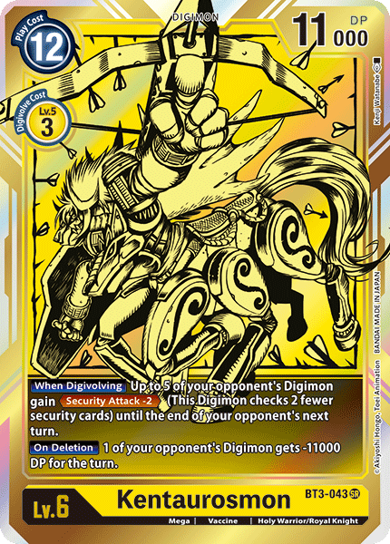 Digimon TCG Card 'BT3-043_P1' 'Kentaurosmon'