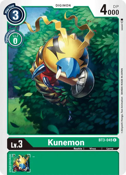 Digimon TCG Card 'BT3-045' 'Kunemon'