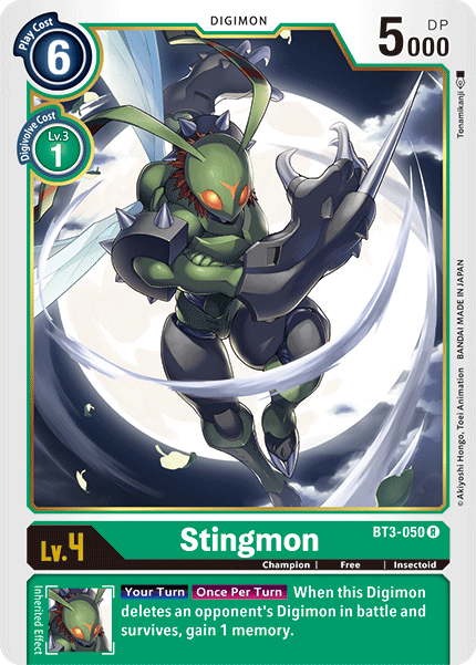 Digimon TCG Card BT3-050 Stingmon