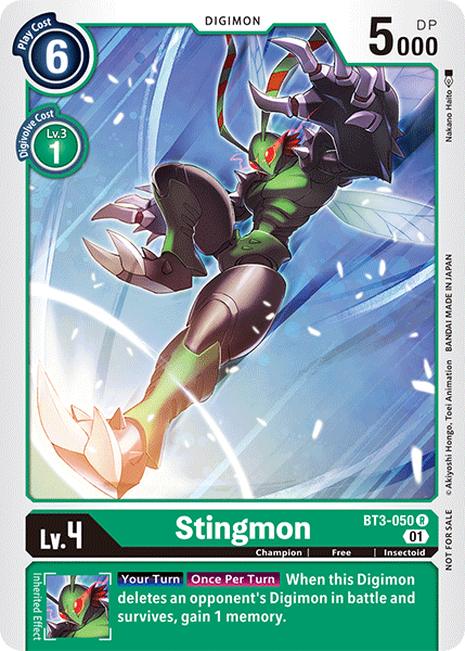 Digimon TCG Card BT3-050_P1 Stingmon