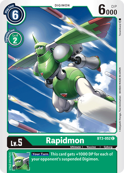 Digimon TCG Card BT3-052 Rapidmon