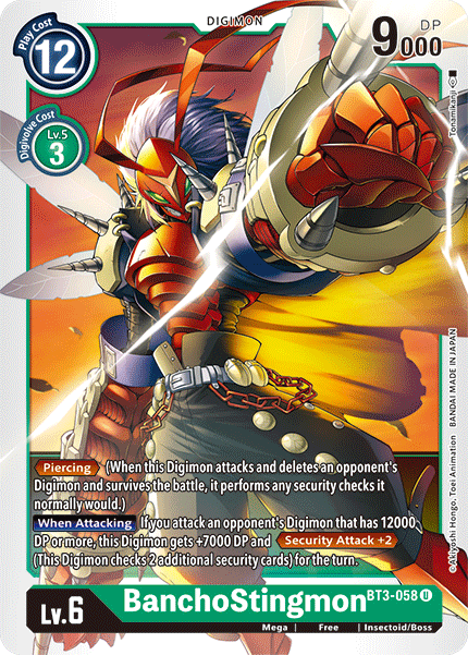 Digimon TCG Card BT3-058 BanchoStingmon