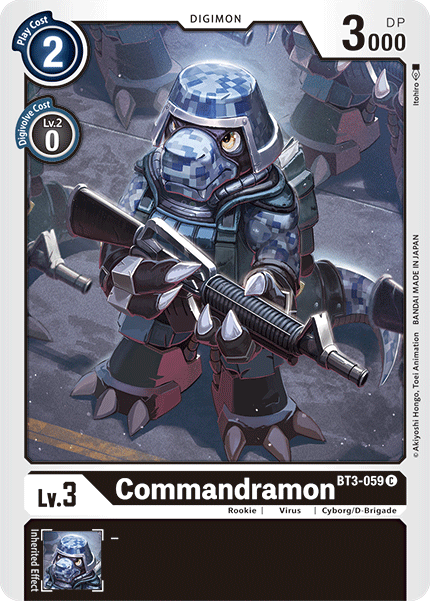 Digimon TCG Card BT3-059 Commandramon