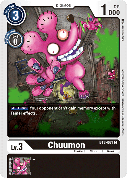 Digimon TCG Card BT3-061 Chuumon