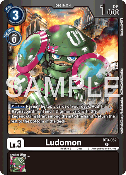 Digimon TCG Card 'BT3-062_P1' 'Ludomon'