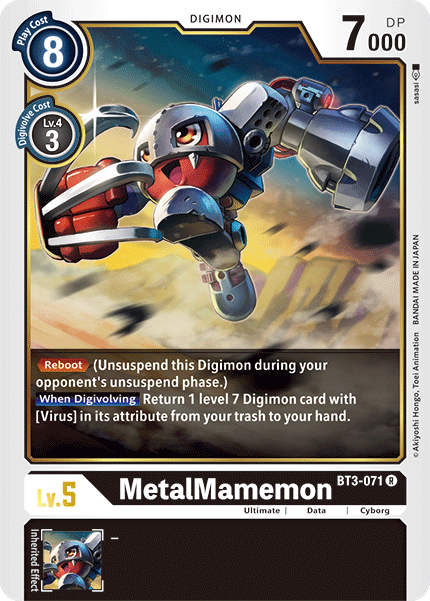 Digimon TCG Card BT3-071 MetalMamemon